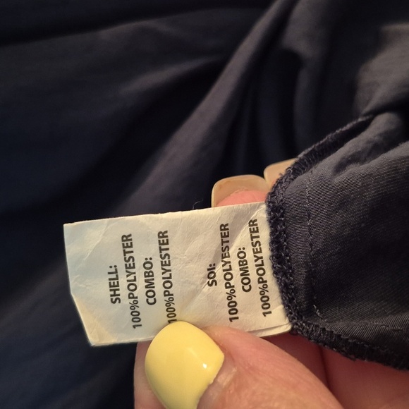 Ramy Brook Jessica Off-Shoulder Navy Blouse With Sheer Insert At Sleeve Size L - Picture 7 of 7